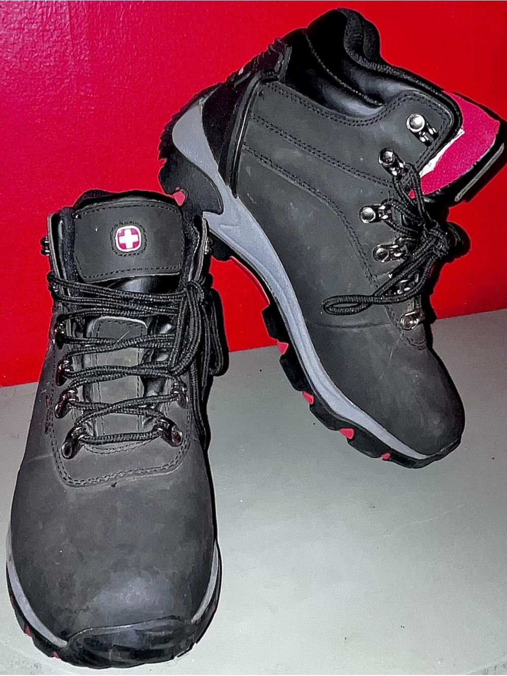 Black K-Swiss Hiking Boots
